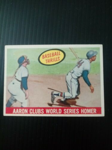1959 Topps Hank Aaron Milwaukee Braves #467 Baseball Card nice centering