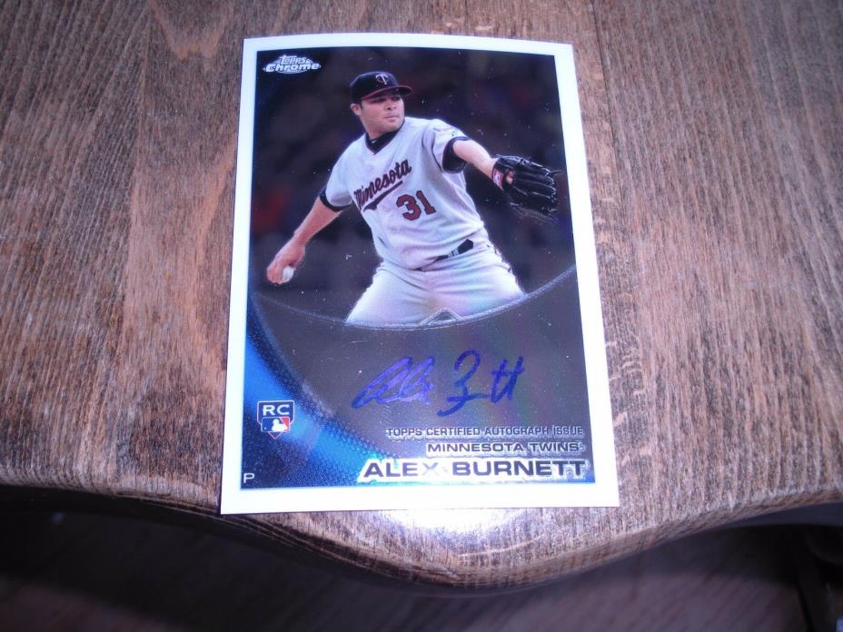 2010 Topps Chrome Rookie Autographs #188 Alex Burnett Minnesota Twins RC