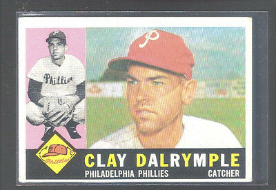 1960 TOPPS CLAY DALRYMPLE HIGH SERIES #523 PHILADELPHIA PHILLIES - VG/EXCELLENT