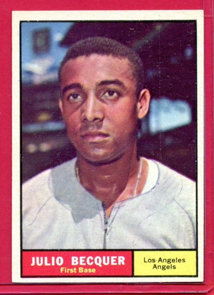 1961 Topps Baseball Card # 329 Julio Becquer NR - MINT