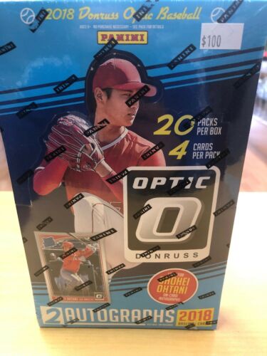 2018 Panini Donruss Optic Baseball Factory Sealed Hobby Box 2 Autos Ohtani?