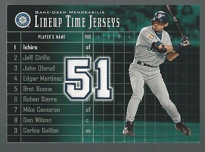 Ichiro Suzuki 2003 Upper Deck Lineup Time Jerseys Card# LT-IS