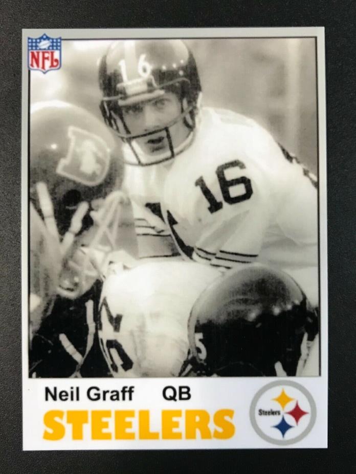 Neil Graff NFL QB Custom Football Card Quarterback Pittsburgh Steelers Wisconsin