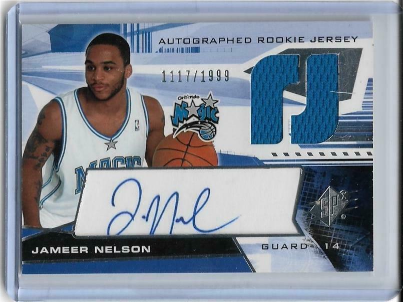 2004-05 SPX #124 JAMEER NELSON RC JERSEY AUTO 1117/1999 MAGIC FREE SHIPPING