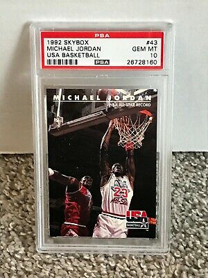1992 Skybox #43 - MICHAEL JORDAN - USA Basketball - PSA 10 Gem Mint - BULLS