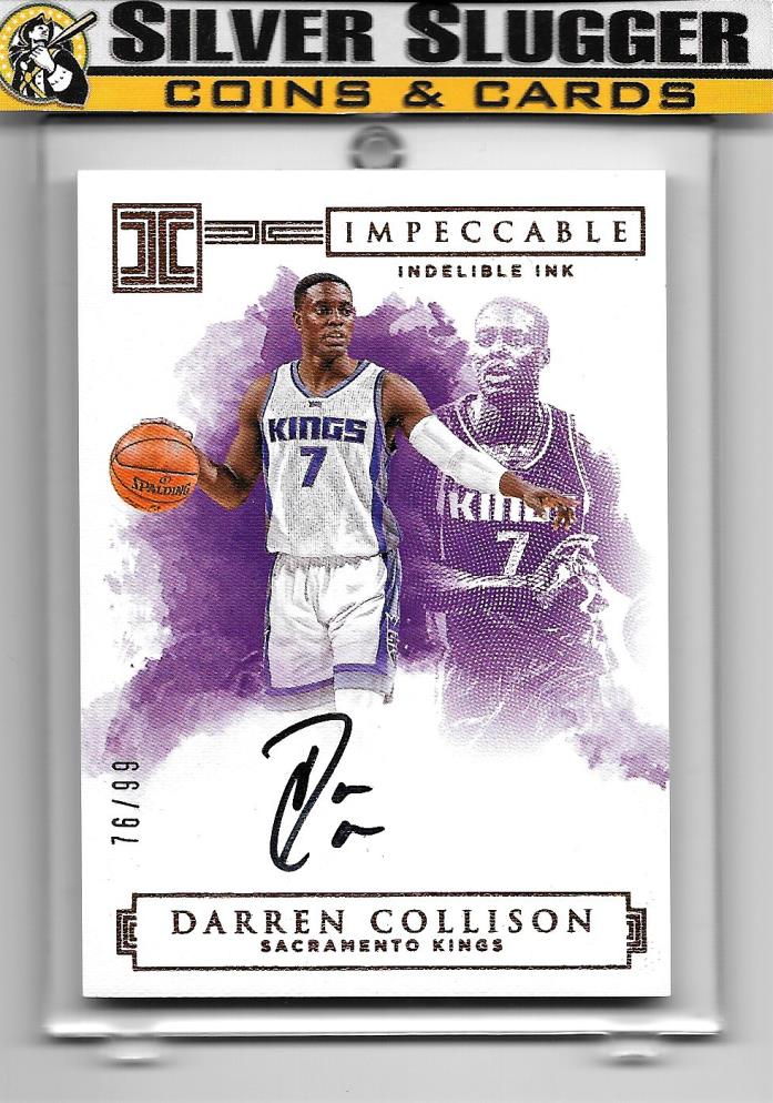 2016-17 Impeccable Darren Collison Autograph 76/99