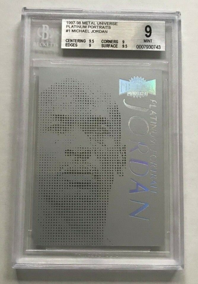 97-98 MICHAEL JORDAN PLATINUM PORTRAITS BGS 9 (.5 FROM GEM)