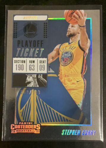 2018-19 Panini Contenders Playoff Ticket #86 Stephen Curry /199 WARRIORS