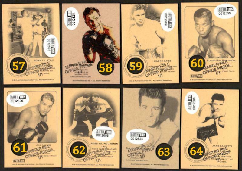 HARRY GREB Auth Ink (2008-12) Master File 1923 Coin Card Proof 1/1 L#40-59