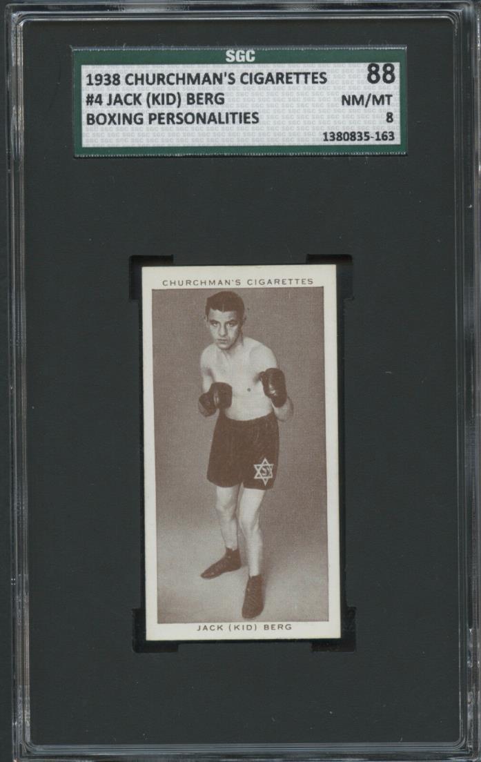 1938 Churchman’s Cigarettes Boxing Personalities #4 Jack Kid Berg SGC 88 NM/MT 8