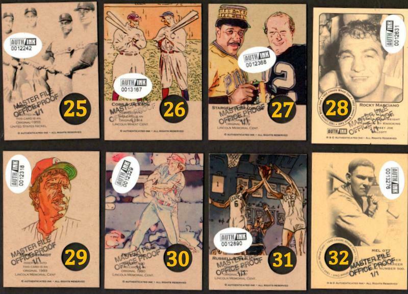 ROCKY MARCIANO Auth Ink (2008-12) Master File 1952 Coin Card Proof 1/1 L#40-28
