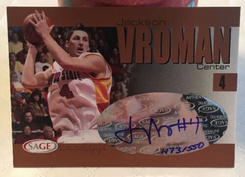 Jackson Vroman Iowa State Basketball Sage Autograph Card 2004 Rookie NCAA /550