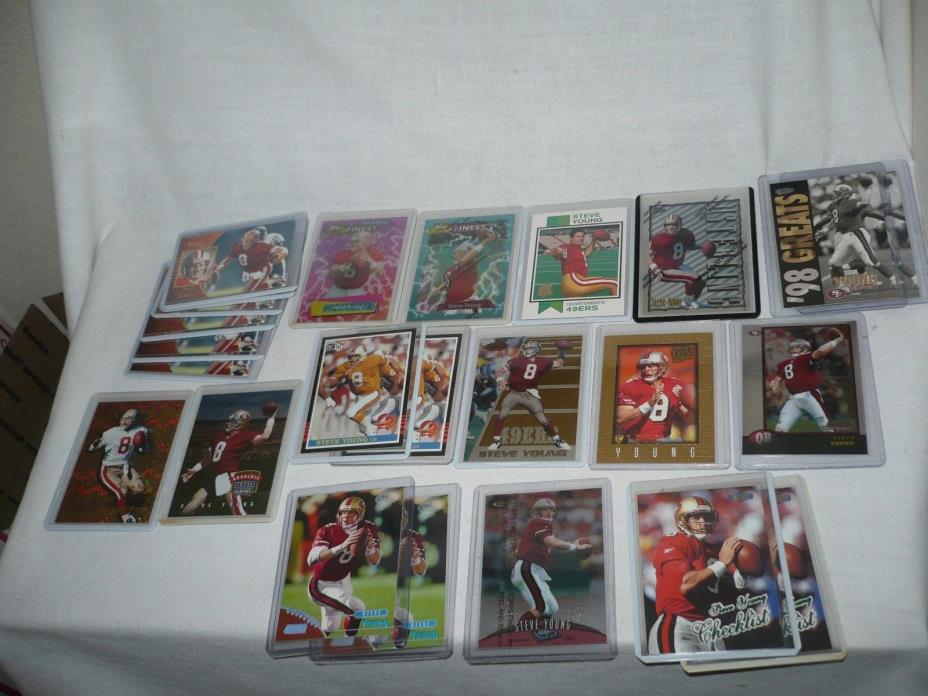 STEVE YOUNG FOOTBALL CARD LOT/ COLLECTION **93 CARDS**