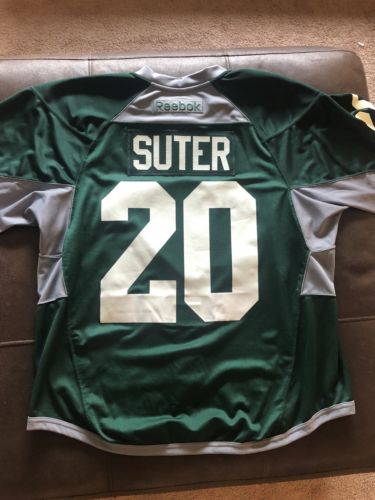 Ryan Suter Minnesota Wild Game Used Practice Jersey - Green