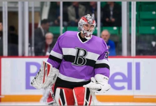 Hockey Fights Cancer Game  worn jersey. Senators AHL Jake Paterson