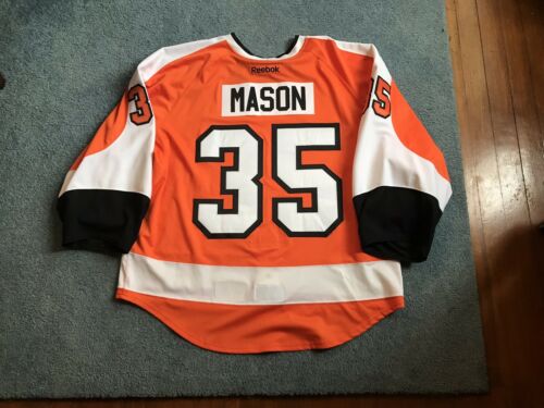 2014-15 Steve Mason Philadelphia Flyers Game Used Worn Hockey Jersey