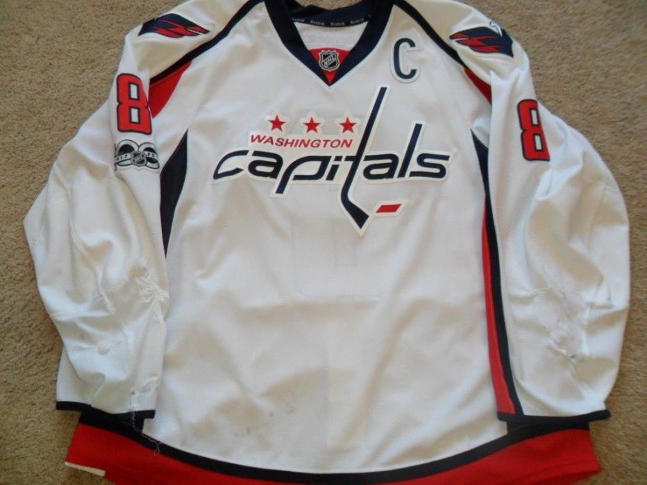 2016-17 set 3 Alex Ovechkin Washington Capitals game used worn jersey - matched