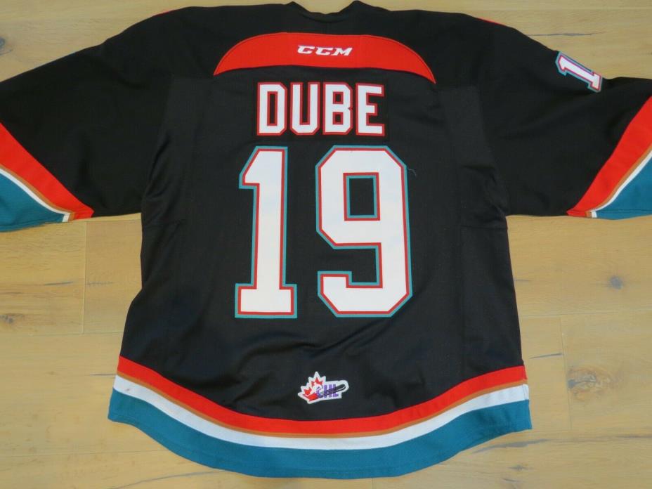 Kelowna Rockets Game Worn Used Jersey Black # 19 Dillon Dube Calgary Flames
