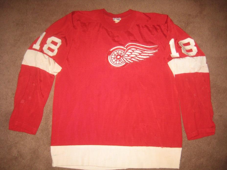 1964-1969 Detroit Red Wings Game Worn Used Jersey Gary Bergman Bryan Watson