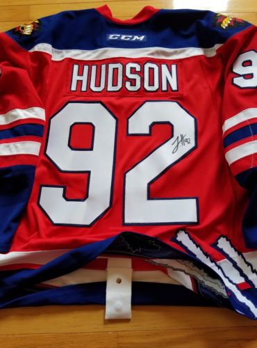 JACOB HUDSON MONCTON WILDCATS GAME WORN USED CCM JERSEY CHL QMJHL ANTIGONISH NS