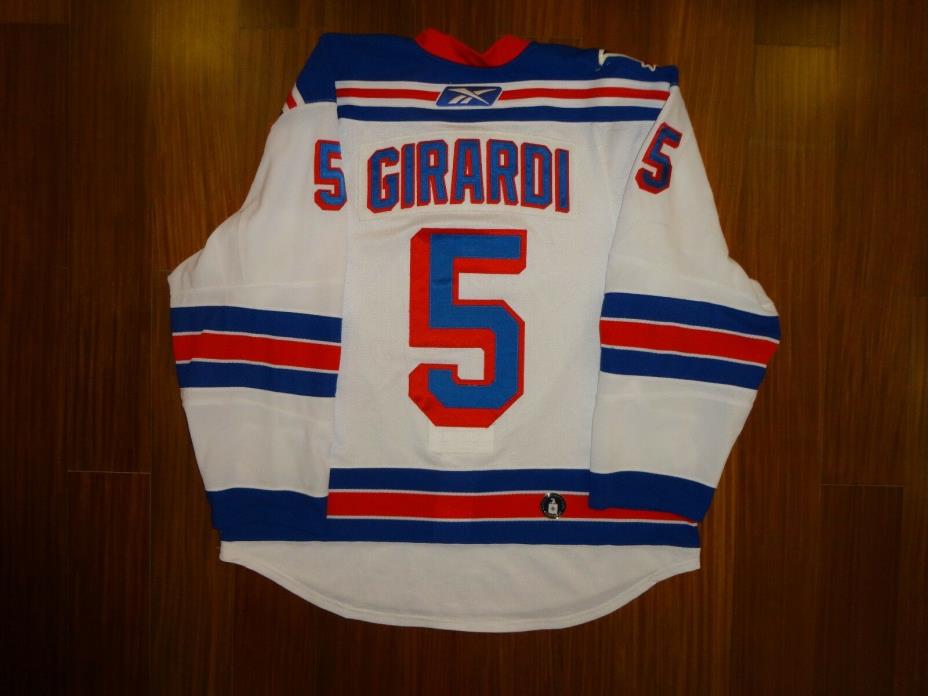 Game Worn Dan Girardi New York Rangers 2010-2011 Set 3 Away Jersey W/ 85th Patch
