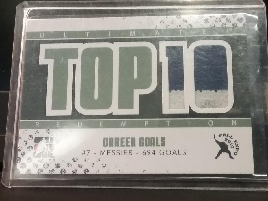 2010-11 ITG ULTIMATE REDEMPTION TOP 10 MARK MESSIER 2 COLORS JERSEY 05/19
