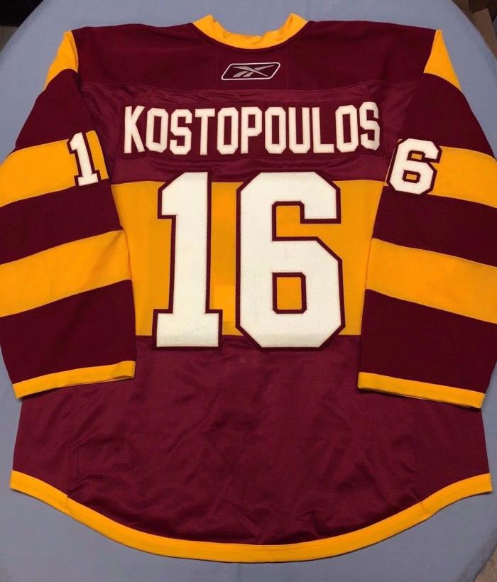 NHL Authentic On-Ice GAME WORN Jersey: Heritage Classic Flames - TOM KOSTOPOULOS