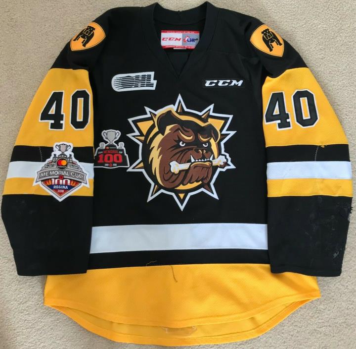 17/18 Hamilton Bulldogs Game Used Worn Memorial Cup OHL Championship Jersey