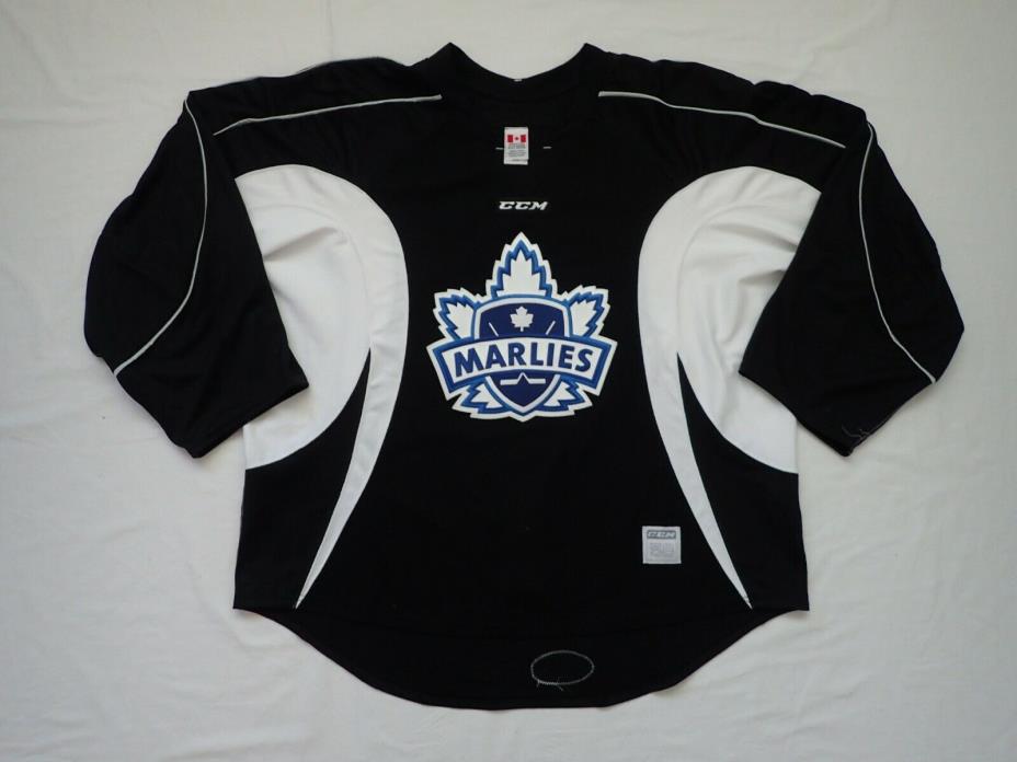 PRACTICE WORN! CCM Toronto Marlies Pro Stock AHL Hockey Jersey 58 Goalie Cut!
