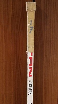 Toronto Maple Leafs Wendel Clark NHL Rookie Stick Date Stamped Nov.22,1985