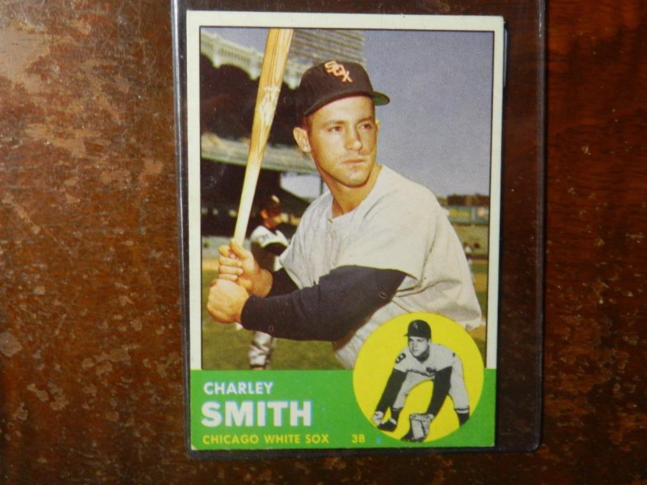 1963  topps card # 424 charley smith nice grade card