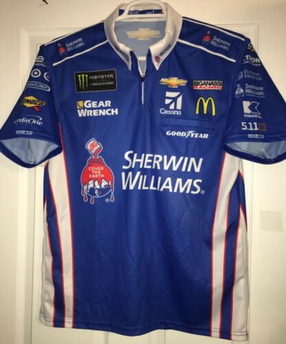 MED Sherwin Williams Paint McMurray MONSTER Pit Crew Shirt Nascar Ganassi Chevy