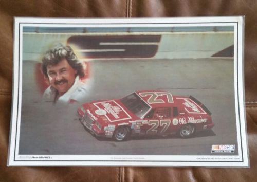 Tim Richmond 1984 vintage NASCAR photo graphics placemat very good condition