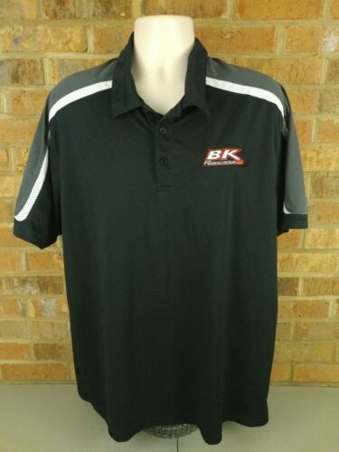 BK Racing NASCAR Toyota Team Issued Shirt Polo Sz XXL 2XL Black Gray