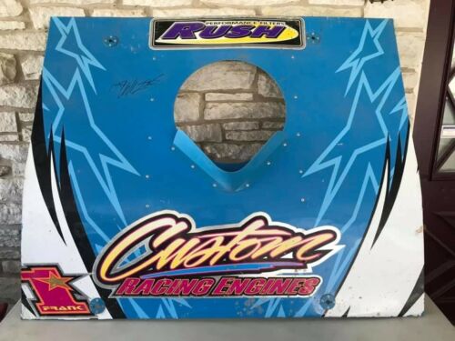 Race Used Sheet Metal Hood Late Model Dirt Car Chub Frank #1 Autographed