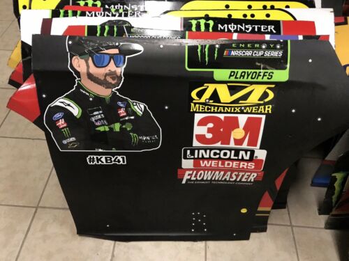 Kurt Busch 2018 Nascar Race Used Sheet Metal Playoffs Emoji Contingency Panel