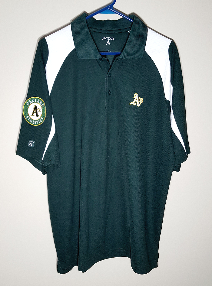 Oakland Athletics Polo Shirt by Antigua | Official MLB | Polyester Mens Large