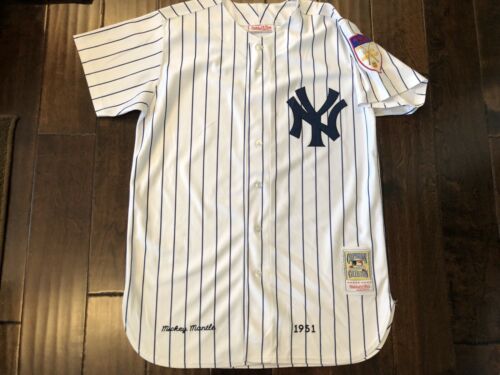 Mickey Mantle #7 Yankees Majestic Coolbase Cooperstown Jersey, Mens 52