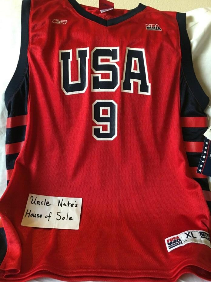 Lebron James Red Reebok USA Basketball Jersey, Kids XL