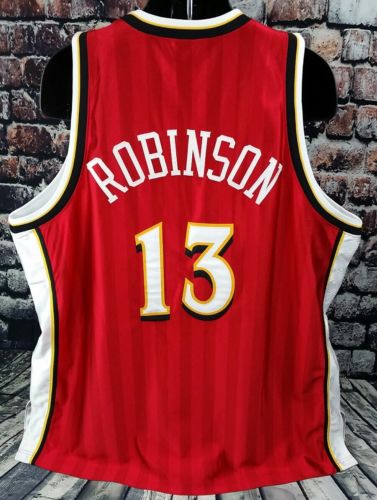 Champion NBA Atlanta Hawks Glenn Robinson Red Authentic Jersey Mens 56 XXXL 3XL