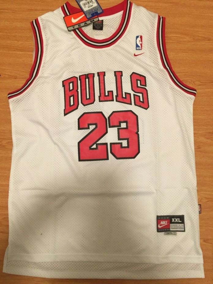 Michael Jordan #23 Chicago Bulls White Throwback Classic Swingman NBA Jersey XXL