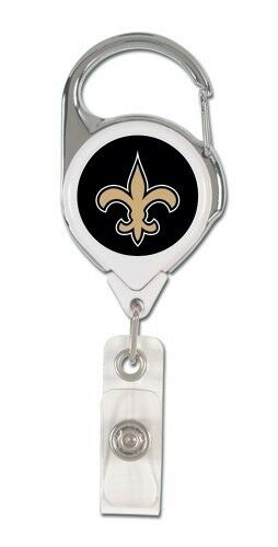 New Orleans Saints Retractable ID Badge Holder Lanyard