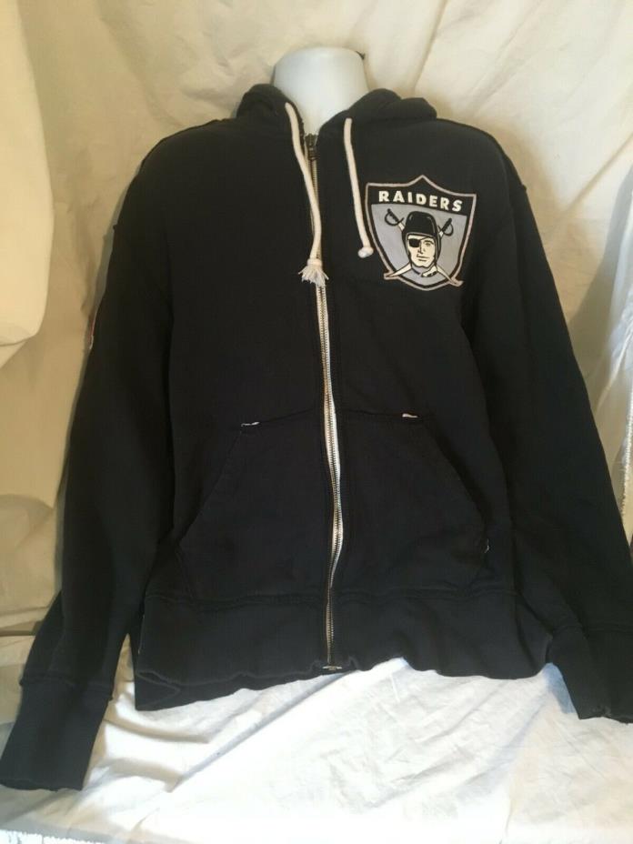 Oakland Raiders Vintage NFL Collection Reebok Hoodie Mens 2XL Black