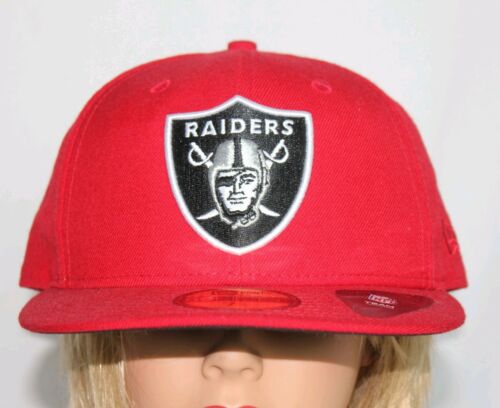 NFL Oakland Las Vegas Raiders Red New Era 7.5 Fitted Hat Cap 59Fifty 7 1/2