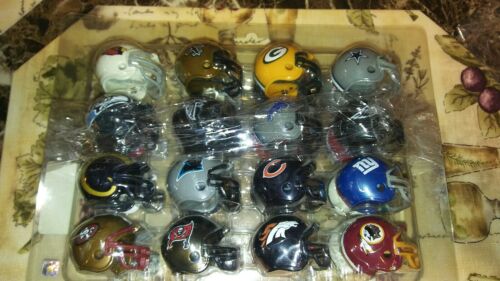 NFL Lot of 31 Mini Mini Plastic Football Helmets, complete set minus 1 Vikings