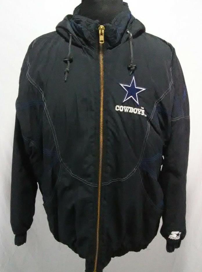 Dallas Cowboys NFL Football Mens XL Starter Team Jacket Coat Puffer Vtg 90s
