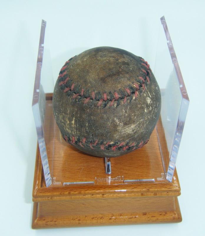 Early 1900’s Red & Black Stitched Baseball Nice Condition No Markings