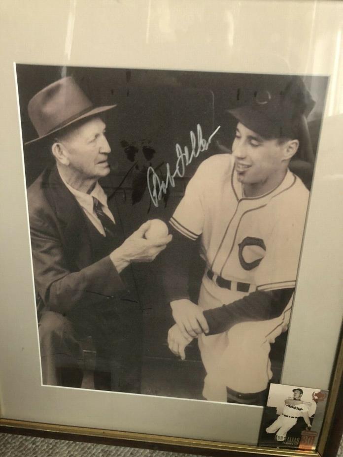 Bob Feller Autographed 16X20 Framed and Matted Photo