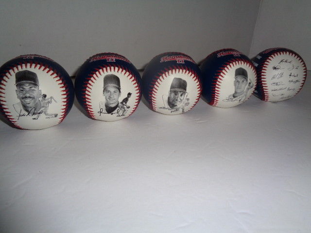 Cleveland Indians Baseballs, Home Town Super Stars, Lot Of 5 New