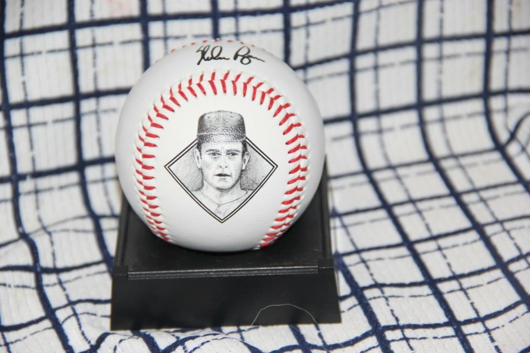 Nolan Ryan Commemorative Baseball with stand